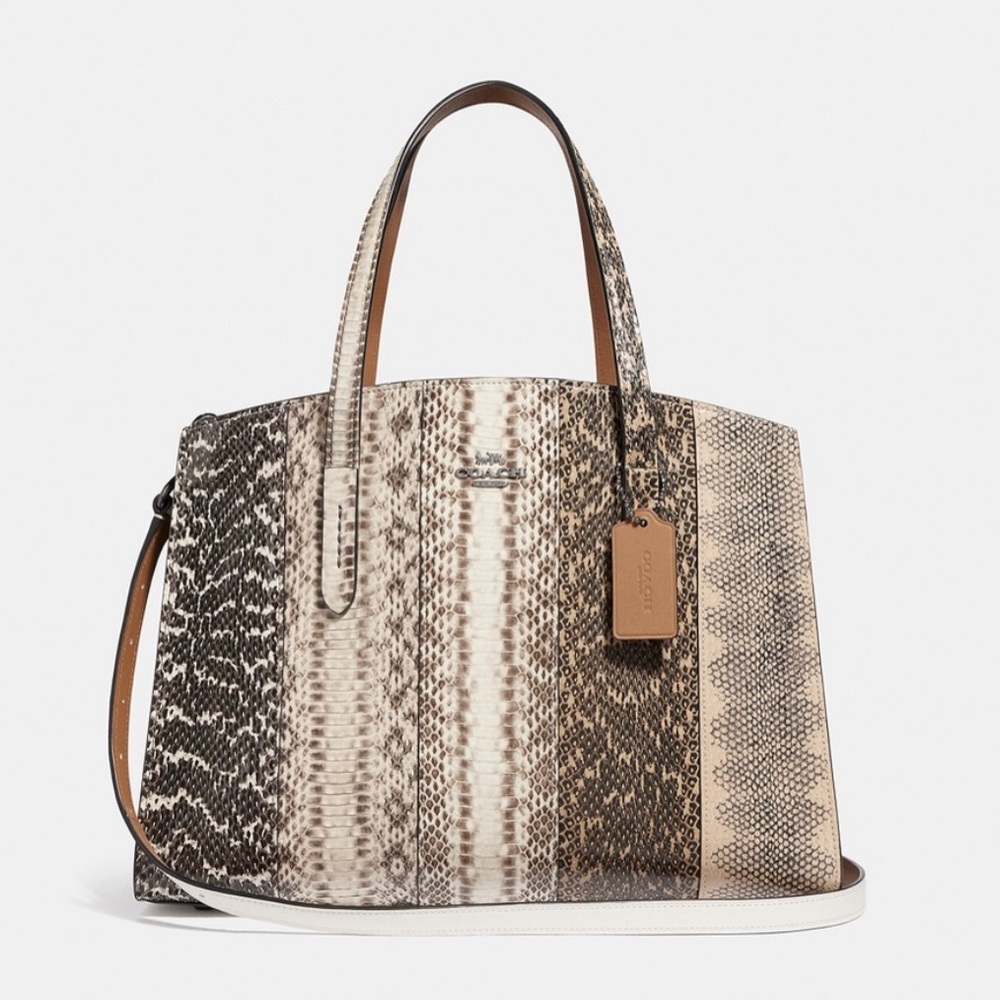 Coach Charlie Ombré Genuine Snakeskin Tote